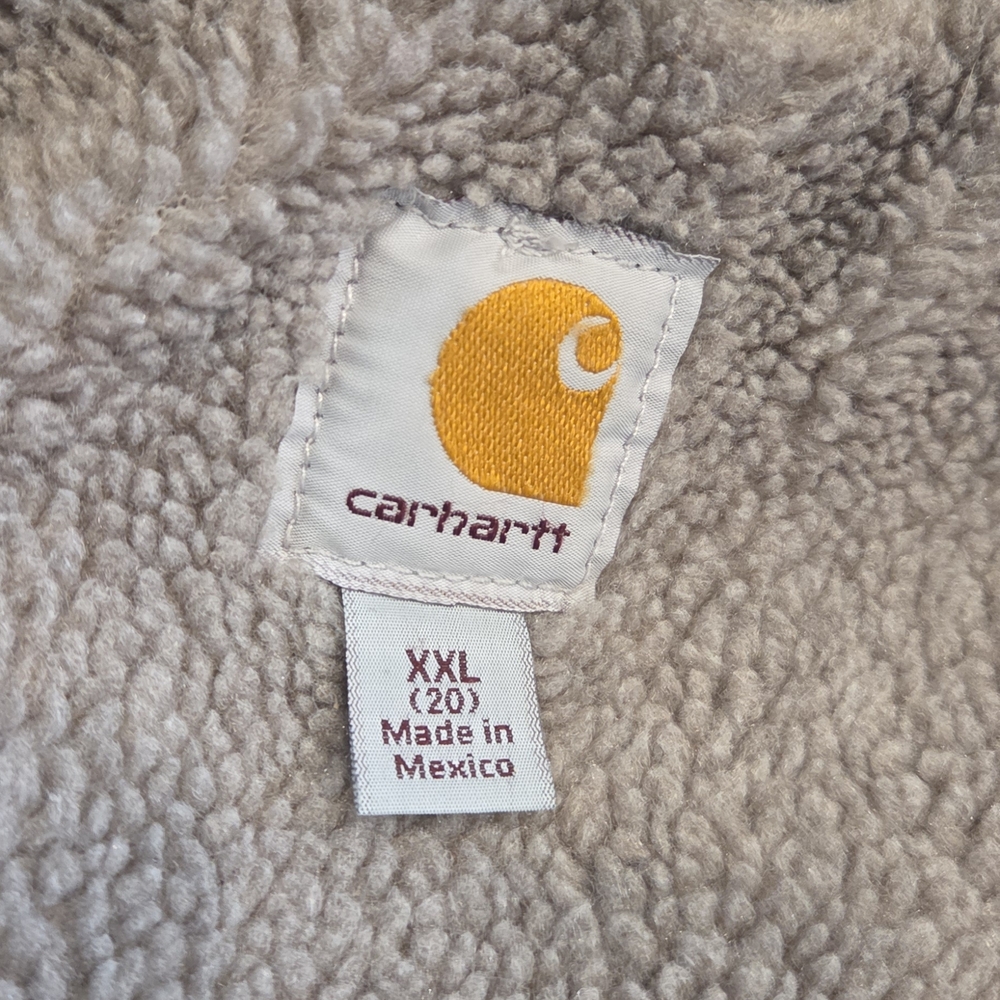 Carhartt Brown Canvas Vest with Gold Logo - Picture 3 of 5